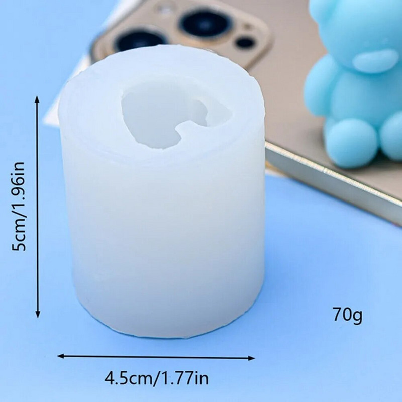 3D χαριτωμένο καρτούν αρκουδάκι σιλικόνης καλούπι σιλικόνης Diy Χειροποίητο σαπούνι Γύψινο παγάκι καλούπι ψησίματος για πάρτι γενεθλίων Γαμήλιο δώρο