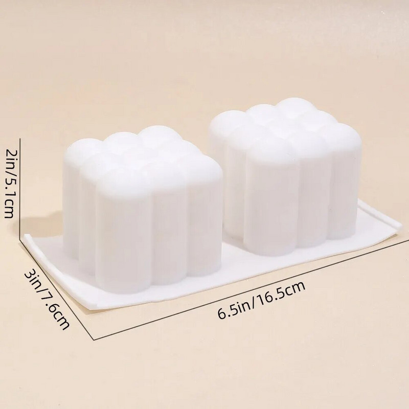3D Bubble Cube Φόρμα σιλικόνης Κεριά Αρωματοθεραπείας Σαπούνι Κουζίνας DIY Εργαλεία ψησίματος Εργαλεία ψησίματος για κέικ