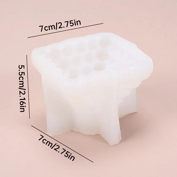 3D силиконови форми Bubble Cube Pyramid Ароматерапевтична свещ Форма от смола Направи си сам Геометрия Свещи Мухъл Форми за правене на гипсови занаяти