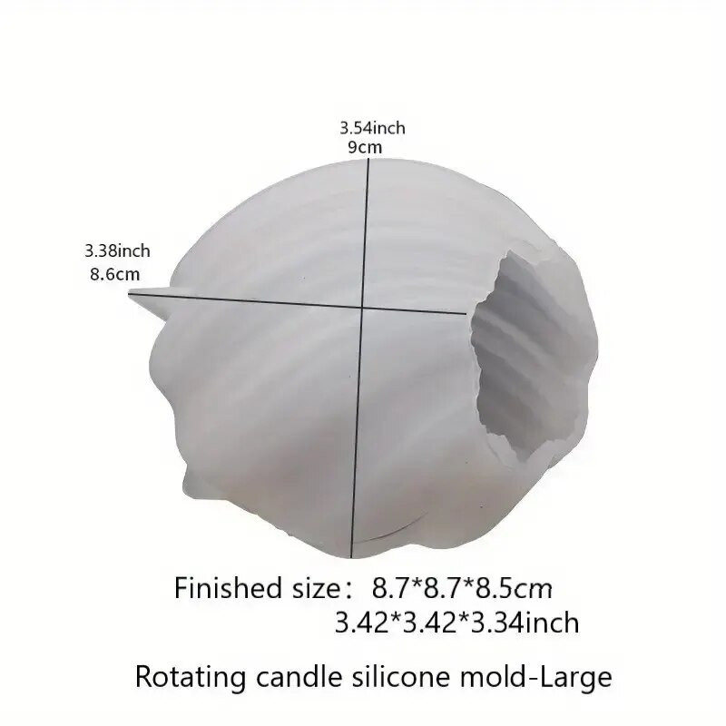 1 gab. DIY neregulāra ģeometriskā viļņa rotējoša līmes veidne Abstract Art kolonnas sveces silikona veidne 3,54 * 3,39 collas