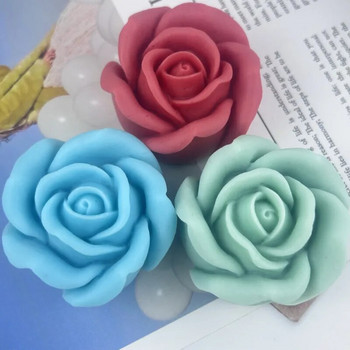 Σειρά 3D λουλουδιών Καλούπι σιλικόνης για το σπίτι Χειροποίητο κερί με άρωμα τριαντάφυλλο/παιώνια Εργαλεία ψησίματος για κέικ σοκολάτας