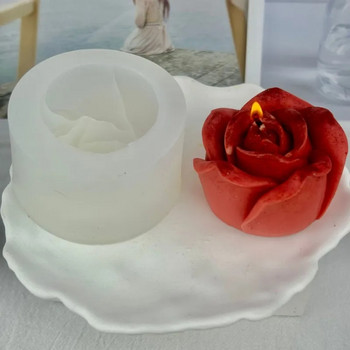 Σειρά 3D λουλουδιών Καλούπι σιλικόνης για το σπίτι Χειροποίητο κερί με άρωμα τριαντάφυλλο/παιώνια Εργαλεία ψησίματος για κέικ σοκολάτας