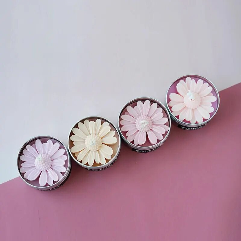 „Pasidaryk pats“ žvakių silikono formelės Daisy ramunėlių gėlių žvakių vaško formos Rankų darbo muilo žvakių formelės Automobilių aromaterapija namų dekoravimui