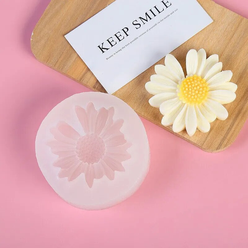 „Pasidaryk pats“ žvakių silikono formelės Daisy ramunėlių gėlių žvakių vaško formos Rankų darbo muilo žvakių formelės Automobilių aromaterapija namų dekoravimui