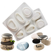 Kerek kő alakú szilikon torta forma gipsz beton desszert hab sütőforma forma barkács szappan formák tortadíszítő eszköz