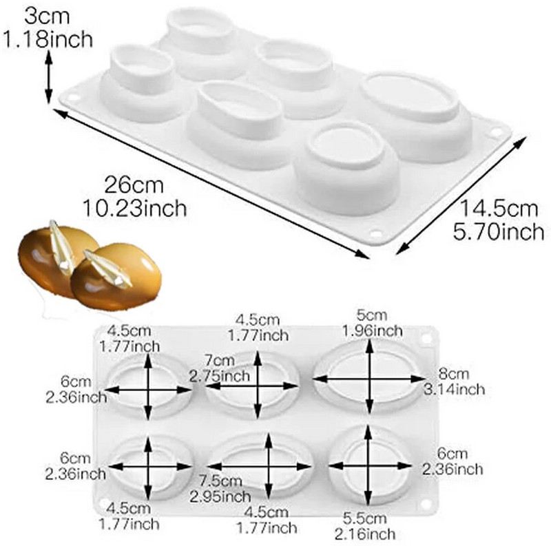 Kerek kő alakú szilikon torta forma gipsz beton desszert hab sütőforma forma barkács szappan formák tortadíszítő eszköz