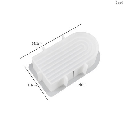 14 cm varavīksnes loka silikona veidne DIY sveču veidņu ģeometrijas sveču izgatavošana epoksīdsveķu ziepju ģipša šokolādes veidņu amatniecības mājas dekors