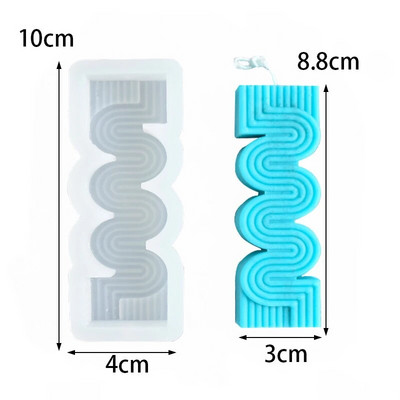 14 cm varavīksnes loka silikona veidne DIY sveču veidņu ģeometrijas sveču izgatavošana epoksīdsveķu ziepju ģipša šokolādes veidņu amatniecības mājas dekors