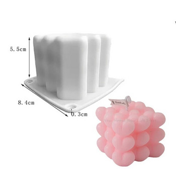Love Cube Силиконова форма за ръчно изработена свещ Гипс Сапун Епоксидна смола Шоколад Декорация Гипс Лед Направи си сам Форма за печене
