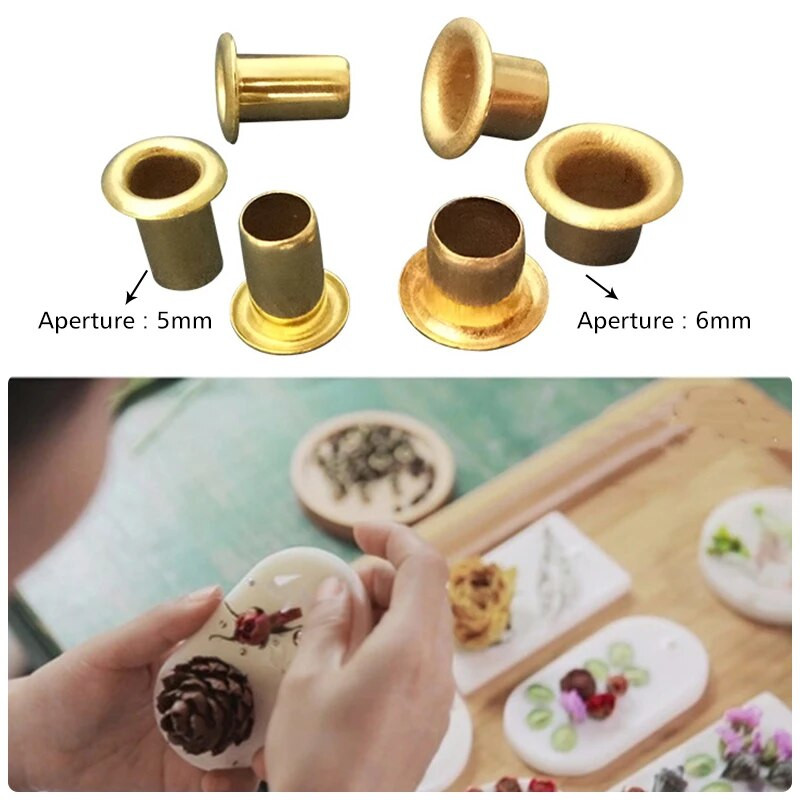 20 бр. 5 мм 6 мм восъчни катарами с бутониери Комплект метални восъчни втулки за свещи за отвори Направи си сам ароматизирани свещи Таблетки за изработка на части Аксесоари