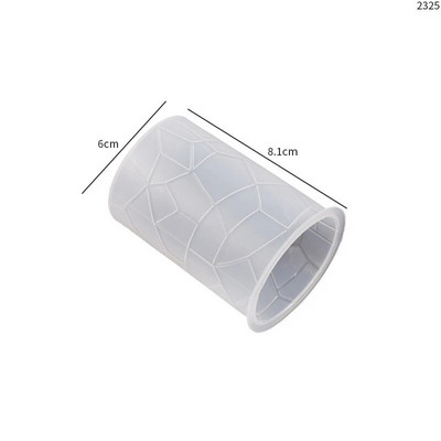 Klasiskā svītraina romiešu cilindriska silikona sveces veidne kolonnveida svītrains sveču turētājs, kas izgatavots ar rokām izgatavotas formas sveces