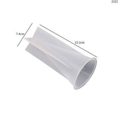 Klasiskā svītraina romiešu cilindriska silikona sveces veidne kolonnveida svītrains sveču turētājs, kas izgatavots ar rokām izgatavotas formas sveces