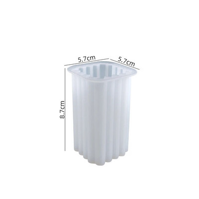 Klasiskā svītraina romiešu cilindriska silikona sveces veidne kolonnveida svītrains sveču turētājs, kas izgatavots ar rokām izgatavotas formas sveces