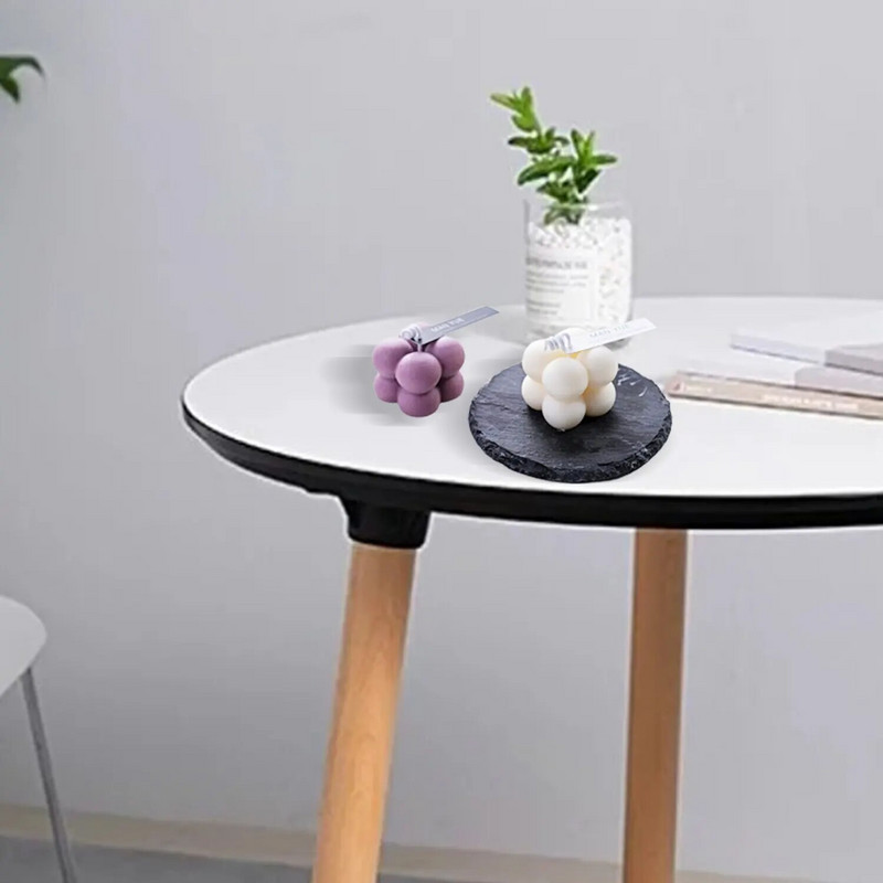 Silikona sveču veidne 3D bumbiņu kubveida kūkas cepšanas veidne uz nūjas 3D šokolādes ziepju veidnēm sveču izgatavošanai ar savām rokām