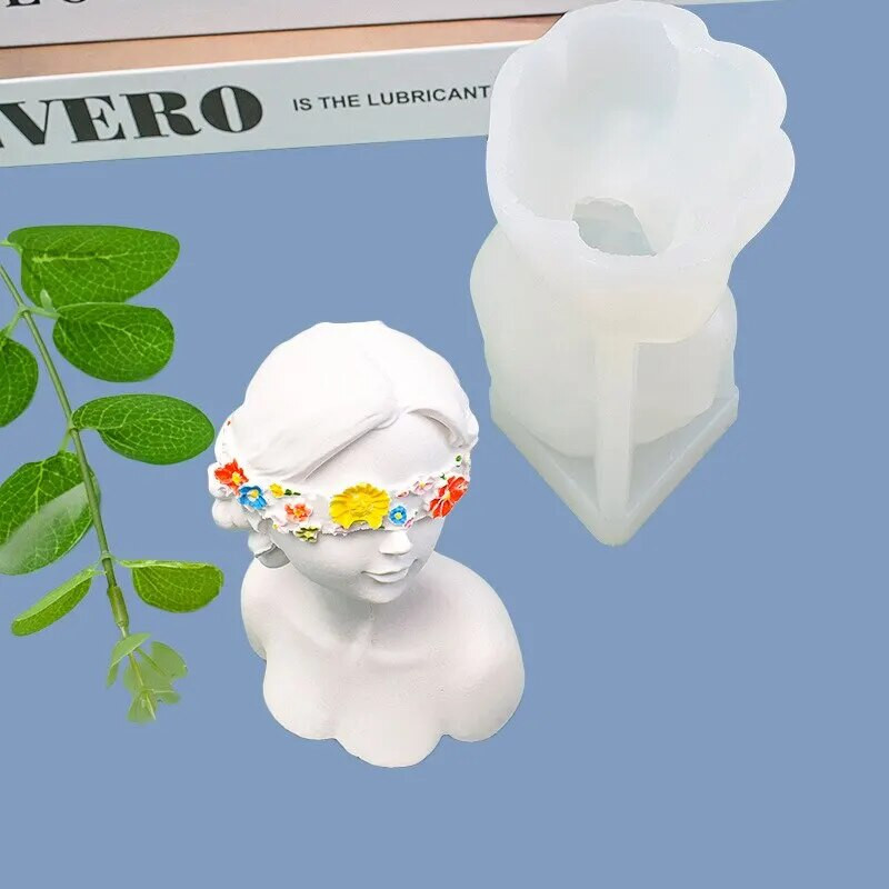 Καλούπι σιλικόνης Closed Eye Girl Portrait Candle Mold Aromatherapy Resin Candle Making Εργαλείο Χειροτεχνίας Κατασκευή Καλουπιών Καλούπια Ρητίνης