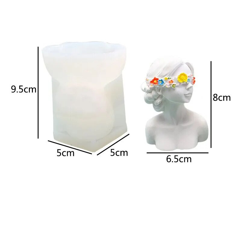 Καλούπι σιλικόνης Closed Eye Girl Portrait Candle Mold Aromatherapy Resin Candle Making Εργαλείο Χειροτεχνίας Κατασκευή Καλουπιών Καλούπια Ρητίνης