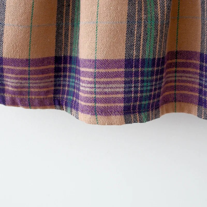 Φόρεμα 2023 Φθινόπωρο νεογέννητο κοριτσάκι Ρούχα για νήπια για κορίτσια Πριγκίπισσα καρό φορέματα γενεθλίων για βρεφικά ρούχα 0-2 ετών Vestidos