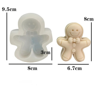 Ziemassvētku aļņu silikona sveču veidne DIY Ziemassvētku eglīte Sniegavīrs Ziemassvētku vecītis Ģipša sveķu amatniecība Rīki mājas dekorēšanai Dāvanas