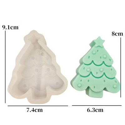 Ziemassvētku aļņu silikona sveču veidne DIY Ziemassvētku eglīte Sniegavīrs Ziemassvētku vecītis Ģipša sveķu amatniecība Rīki mājas dekorēšanai Dāvanas