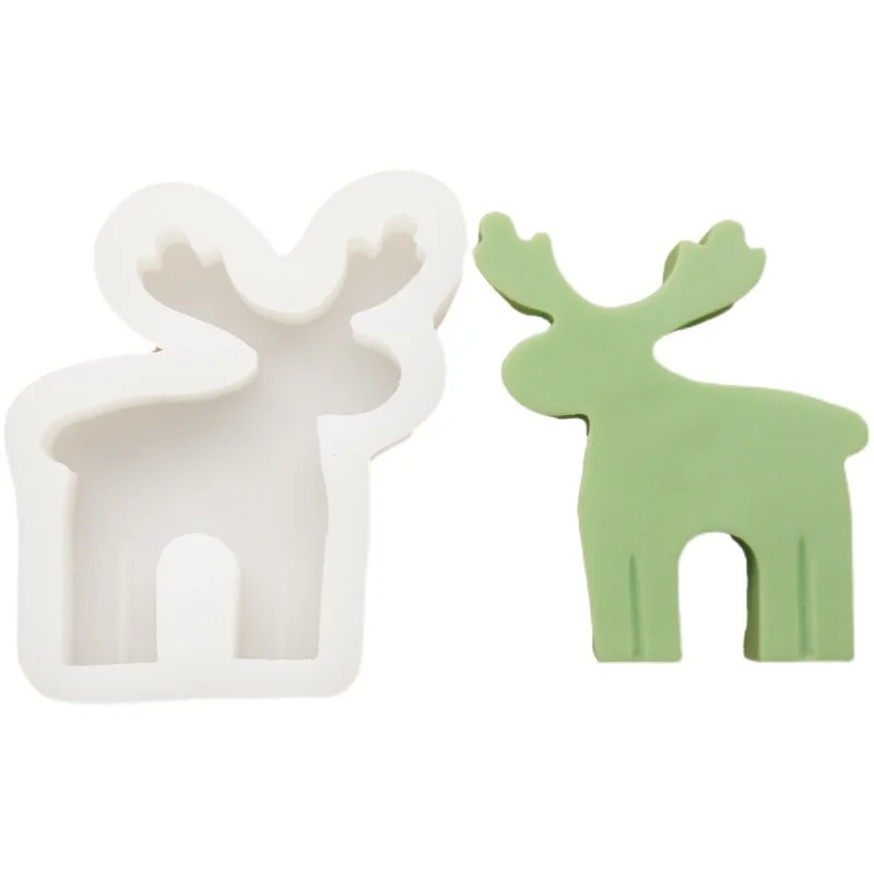 Ziemassvētku aļņu silikona sveču veidne DIY Ziemassvētku eglīte Sniegavīrs Ziemassvētku vecītis Ģipša sveķu amatniecība Rīki mājas dekorēšanai Dāvanas