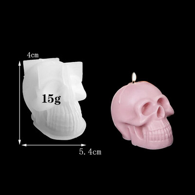 3D Skull Candle Mould σιλικόνης DIY Halloween Διακοσμητικό κερί Χειροποίητο Σαπούνι Γύψος Εποξειδικά Εργαλεία χύτευσης χειροτεχνίας για δώρα σπιτιού