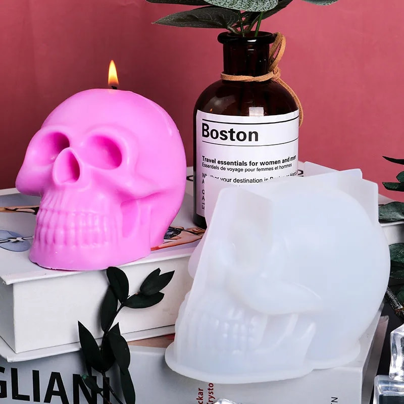 3D Skull Candle Mould σιλικόνης DIY Halloween Διακοσμητικό κερί Χειροποίητο Σαπούνι Γύψος Εποξειδικά Εργαλεία χύτευσης χειροτεχνίας για δώρα σπιτιού