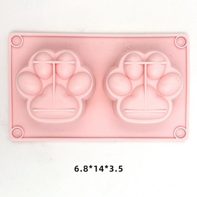 Multicavity Cat Paw Μορφή σαπουνιού σιλικόνης Ζώο Κερί Ρητίνη Γύψινο Καλούπι DIY Ζελέ σοκολάτας Κέικ πάγου Κύβος κατασκευής γραφείου Δώρο