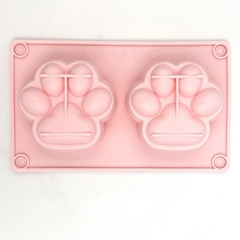 Multicavity Cat Paw Μορφή σαπουνιού σιλικόνης Ζώο Κερί Ρητίνη Γύψινο Καλούπι DIY Ζελέ σοκολάτας Κέικ πάγου Κύβος κατασκευής γραφείου Δώρο