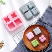 Multicavity burbulis burvju bumba silikona sveces veidnes ģeometrija kvadrātveida ziepju sveķu ģipša veidne šokolādes ledus dekors Ziemassvētku dāvana