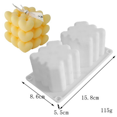Multicavity burbulis burvju bumba silikona sveces veidnes ģeometrija kvadrātveida ziepju sveķu ģipša veidne šokolādes ledus dekors Ziemassvētku dāvana