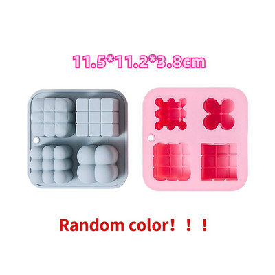 Multicavity burbulis burvju bumba silikona sveces veidnes ģeometrija kvadrātveida ziepju sveķu ģipša veidne šokolādes ledus dekors Ziemassvētku dāvana