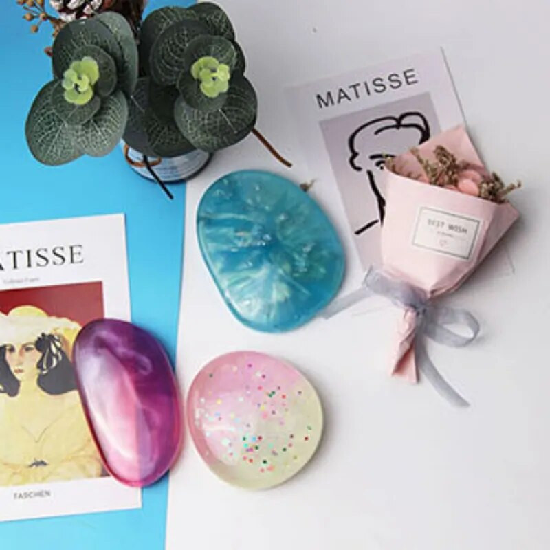 Multicavity Creative Pebble Силиконова форма за сапун, свещ, смола, гипсова форма, камък, кубче лед, инструмент за правене на шоколад, домашен декор, подаръци