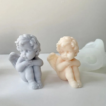 3D Little Angel Candle Καλούπι σιλικόνης Diy Χειροποίητο Cute Girl Angel Σαπούνι Γύψινες χειροτεχνίες Διακοσμητική ρητίνη Make Molud Party Gifts