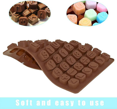 48 Letter Enghish Alphabet γράμμα σιλικόνης φόρμα σαπουνιού φόρμα κέικ Cupcake bakeware Σαπούνι σοκολάτας Διακόσμηση