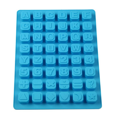 48 Letter Enghish Alphabet γράμμα σιλικόνης φόρμα σαπουνιού φόρμα κέικ Cupcake bakeware Σαπούνι σοκολάτας Διακόσμηση