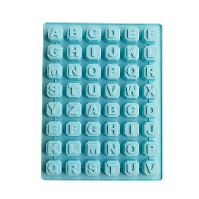 48 Letter Enghish Alphabet γράμμα σιλικόνης φόρμα σαπουνιού φόρμα κέικ Cupcake bakeware Σαπούνι σοκολάτας Διακόσμηση