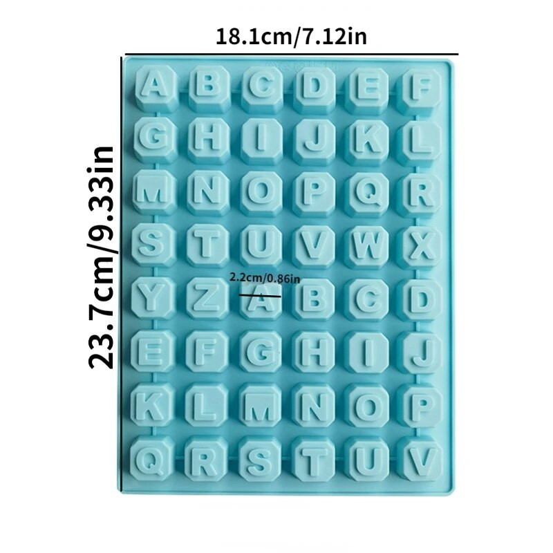 48 Letter Enghish Alphabet γράμμα σιλικόνης φόρμα σαπουνιού φόρμα κέικ Cupcake bakeware Σαπούνι σοκολάτας Διακόσμηση