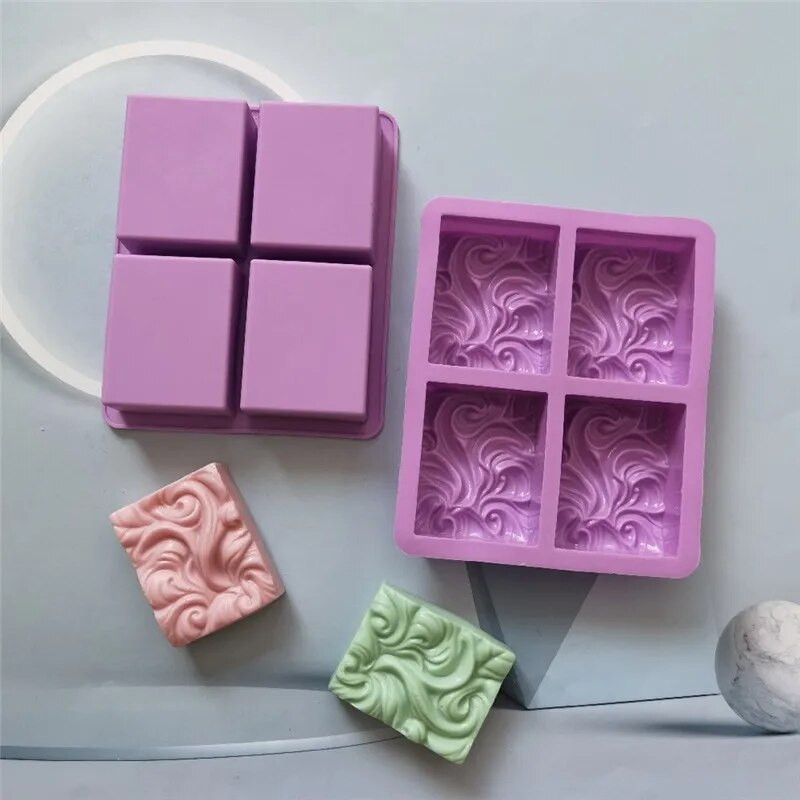 4 tinklelių silikoninė rankų darbo muilo forma europietiško modelio 3D abstraktus veido stilius, pasidaryk pats, eterinis aliejus tualetinio muilo formos kepimo įrankių forma