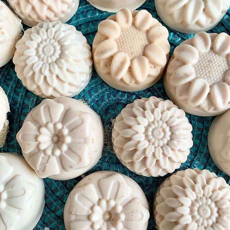 6 üreges virág formájú szilikon szappan forma barkácsolás kézzel készített aromaterápiás szappankészítő forma csokoládé torta forma kézműves készítési kellékek