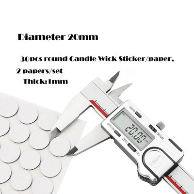 8 mm/10 mm/15 mm/20 mm baltas sveces dakts uzlīmes Divpusēja līme svecēm Materiāls kustīgs fiksēts punkts