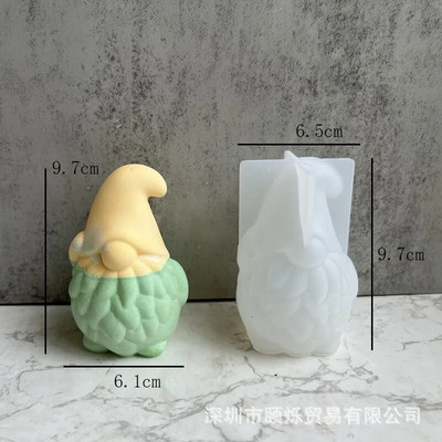 Ziemassvētku vecīša aromterapijas sveces silikona veidne bez sejas rūķu ģipša sveķu veidne Ziemassvētku sveču izgatavošana silikona veidņu mājas dekors