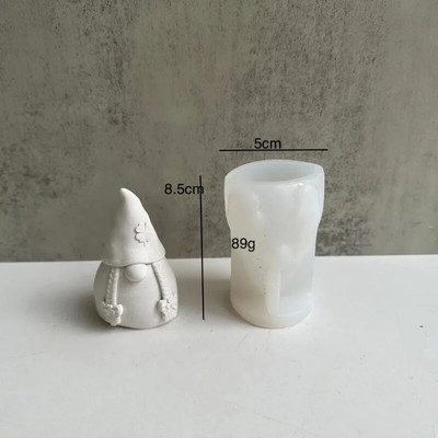 Ziemassvētku vecīša aromterapijas sveces silikona veidne bez sejas rūķu ģipša sveķu veidne Ziemassvētku sveču izgatavošana silikona veidņu mājas dekors