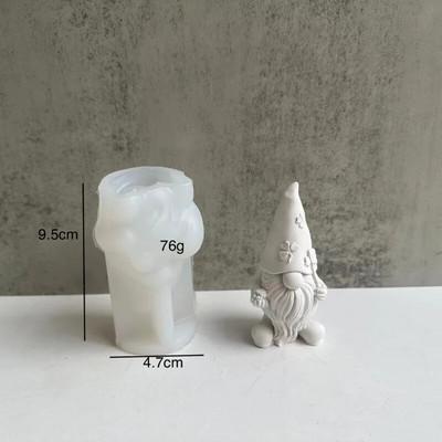 Ziemassvētku vecīša aromterapijas sveces silikona veidne bez sejas rūķu ģipša sveķu veidne Ziemassvētku sveču izgatavošana silikona veidņu mājas dekors