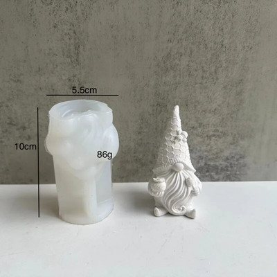 Ziemassvētku vecīša aromterapijas sveces silikona veidne bez sejas rūķu ģipša sveķu veidne Ziemassvētku sveču izgatavošana silikona veidņu mājas dekors