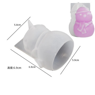 3D Ziemassvētku sniegavīrs Alnis Briedis Silikona sveču veidne DIY Aromterapijas aromterapijas ģipša sveķu amatniecība Mājas Ziemassvētku rotājumu izgatavošana