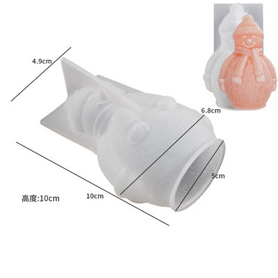 3D Ziemassvētku sniegavīrs Alnis Briedis Silikona sveču veidne DIY Aromterapijas aromterapijas ģipša sveķu amatniecība Mājas Ziemassvētku rotājumu izgatavošana