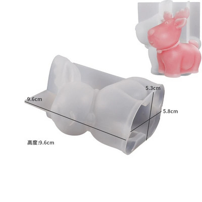 3D Ziemassvētku sniegavīrs Alnis Briedis Silikona sveču veidne DIY Aromterapijas aromterapijas ģipša sveķu amatniecība Mājas Ziemassvētku rotājumu izgatavošana