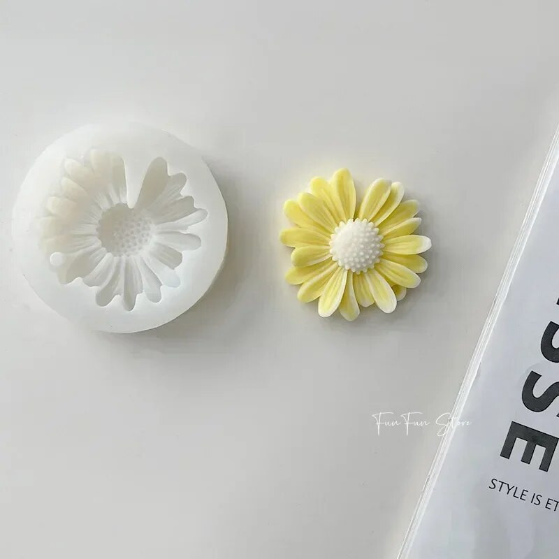 Daisy lõhnav küünal Daisy silikoonküünla vorm aroomiteraapia seebivorm küünla valmistamise komplekti DIY lille käsitsi valmistatud küünlavorm