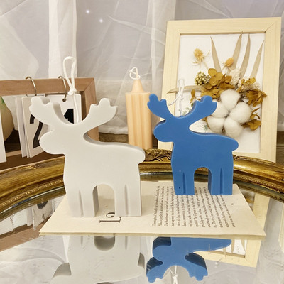 Τρισδιάστατο Χριστουγεννιάτικο Δέντρο Elk Fawn Αρωματικό Κερί Καλούπι σιλικόνης DIY Χριστουγεννιάτικο Κερί Καλούπι Γύψινο Κέικ Σιλικόνη Καλούπι Κεριού