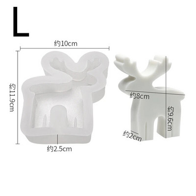 Τρισδιάστατο Χριστουγεννιάτικο Δέντρο Elk Fawn Αρωματικό Κερί Καλούπι σιλικόνης DIY Χριστουγεννιάτικο Κερί Καλούπι Γύψινο Κέικ Σιλικόνη Καλούπι Κεριού